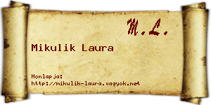 Mikulik Laura névjegykártya